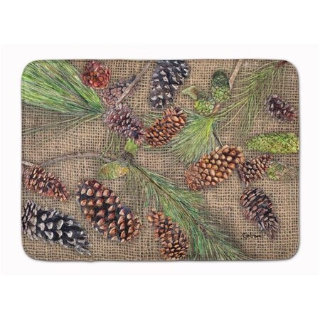 Carolines Treasures Carolines Treasures 8735RUG Pine Cones Machine Washable Memory Foam Mat 8735RUG